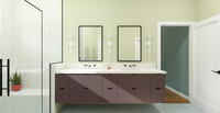 CanB Design-Sprawling RanchBuild Project- Primary Bath-double-sinks-modern-twist-Render 1
