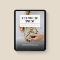 minimalistic ipad mockup of free starter kit for creative entrepreneurs