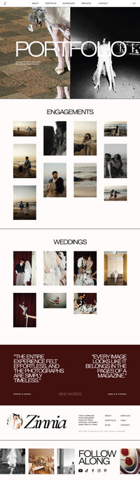zinnia-template-portfolio-page