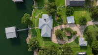 Breathtaking aerial view of this spacious Graford lake house
