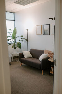 loveseat in therapy office