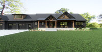 CanB Design-Warm & Bold Render Project- exterior front-black siding-render
