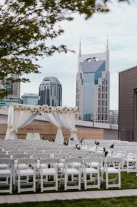 Wedding ceremony site at Country Music Hall of Fame Nashville — Weddings & Events by Raina
