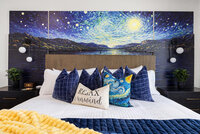 Luxurious Stargazer Suite with cozy, romantic ambiance