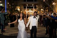 Bride and groom leaving wedding reception at Nashville TN venue — coordinated by Weddings & Events by Raina