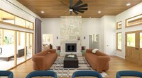 CanB Design- Sprawling RanchBuild Project- Living Room Render 1