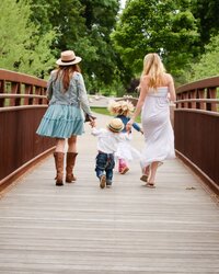 bridge joyfully walking