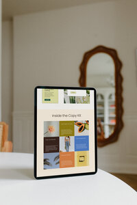 Brand and website design for a copywriter showcasing a bold, personality-led copy course inclusion list.