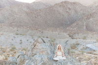 Celeste photographed outdoors with mountain views during a La Quinta branding session