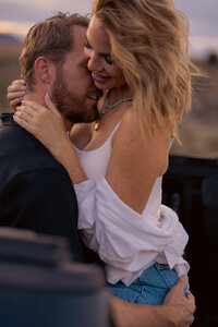 Couple photography session in a truck bed- utah county photographer