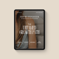 minimalistic ipad mockup of full business system guide and workbook for creative entrepreneurs