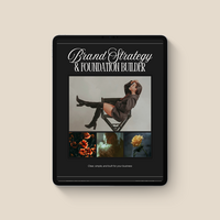 minimalistic ipad mockup of Brand Strategy & Foundation Builder workbook for creative entrepreneurs