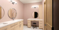 CanB Design-Warm & Bold Render Project- pink bathroom-render