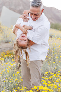 Mulvany family photographed outdoors during a Palm Springs family session