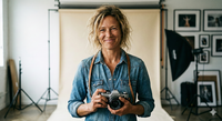woman with camera