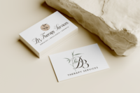 D3 Therapy Services custom brand identity and business card design for a grief therapist in Dallas, Texas