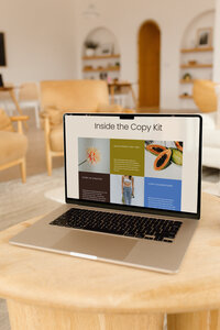 Colourful custom Showit website design for a copywriter.