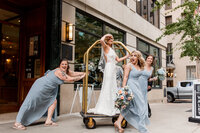 Bridal party portrait at Hotel Noelle Nashville wedding — coordinated by Weddings & Events by Raina