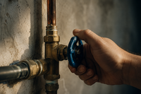 turning-blue-valve-handle