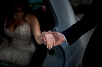 Close-up of the couple's hands and wedding ring at an Orlando wedding