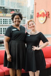 Wedding planners with Weddings & Events by Raina at the Hard Rock Cafe in Nashville