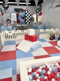 race car themed soft play area