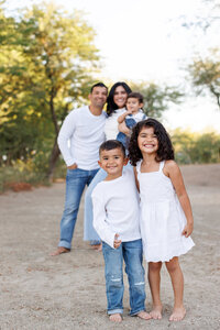 Vielmas family posed together during a Palm Springs family photography session