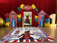 First birthday party decor carnival themed