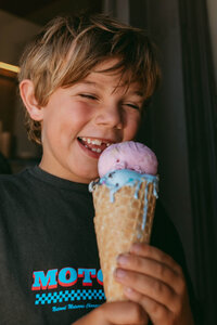 Behind-the-scenes photo from The Study dessert lounge, Garretson SD / Customers enjoying dessert at The Study in Garretson, SD / Fresh ice cream flavor prep at The Study