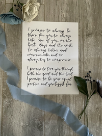 Beautiful custom keepsake gifts featuring hand lettering by Use Your Words by Nyssa, created to celebrate weddings, milestones, and special moments.