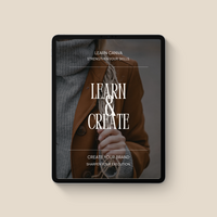 minimalistic ipad mockup of Learn & Create bundle for creative entrepreneurs
