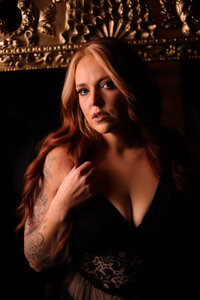 Professionally lit boudoir portrait of a woman photographed by Avid Artistry near Wichita, Kansas.