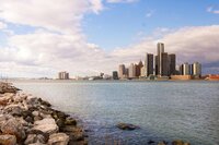 Detroit waterfront photography used to establish a sense of place within the Adventurous Heart Therapy brand