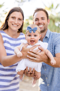 Ayer family posed outdoors during a Palm Springs family photography session
