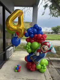 Super Mario balloons 4th birhtday