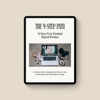 minimalistic ipad mockup of free mini path for creative entrepreneurs
