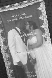 "welcome to our wedding" sign for cleveland, ohio wedding