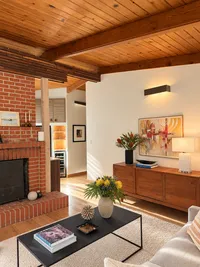 Warm Mid-Century Living Room