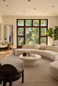 Sunlit Mediterranean Living Room