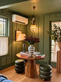 Cozy Olive Green Dining Nook
