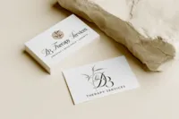 D3 Therapy Services custom brand identity and business card design for a grief therapist in Dallas, Texas