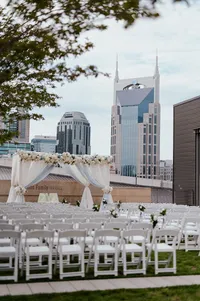 Wedding ceremony site at Country Music Hall of Fame Nashville — Weddings & Events by Raina