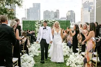 Bride and groom recession ending the Wedding ceremony at Nashville TN venue — planned by Weddings & Events by Raina