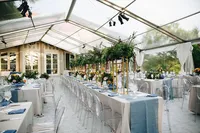 Indoor/outdoor wedding reception at Nashville Tennessee venue — coordinated by Weddings & Events by Raina