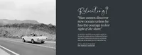 Tami Luger Real Estate social media graphic featuring relocation messaging and a vintage car photograph.