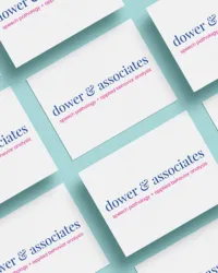 Dower & Associates Showit website homepage featuring colorful branding and children dressed as astronauts.
