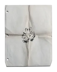 Muchmore Maison swan brand detail shown on softly folded paper.