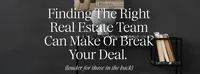 Tami Luger Real Estate social media graphic about finding the right real estate team.