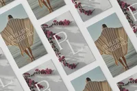 Phillipa Leseberg printed brand collateral featuring photography, floral imagery and the brand identity.