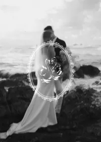 Black-and-white editorial photograph used within the Muchmore Maison brand imagery.